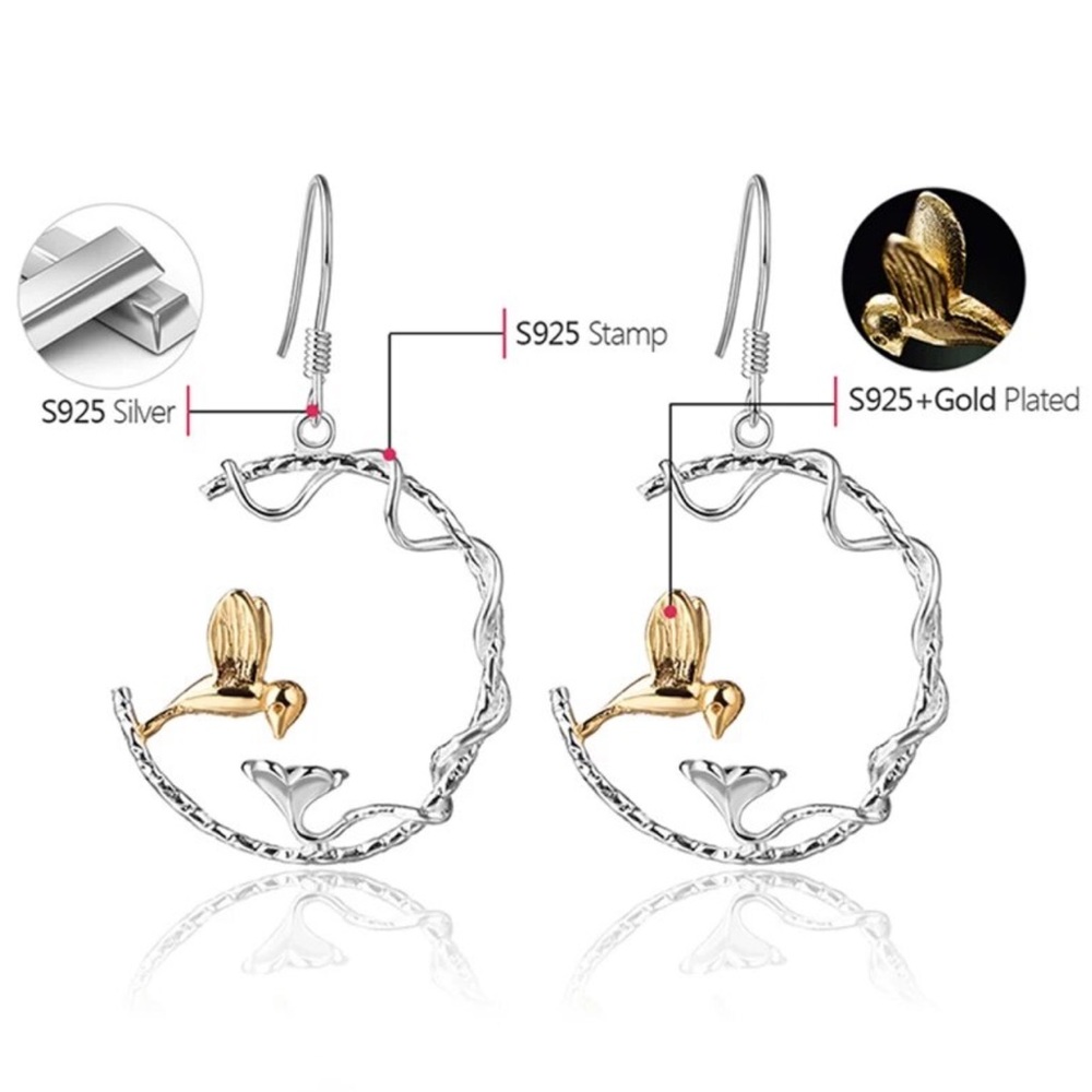 Artisan Handmade 925 Sterling Silver Songbird The Zephany Earrings - Picture 8 of 8